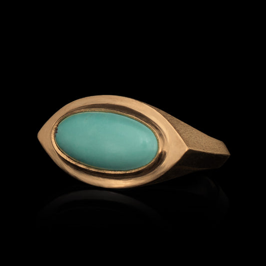 Turquoise Knife Band Ring